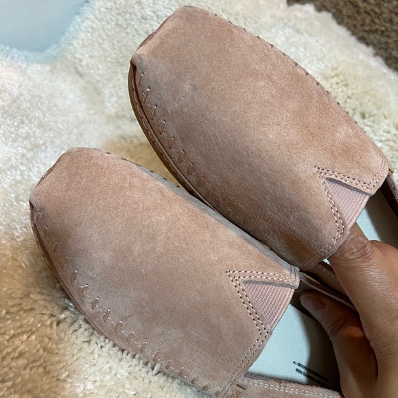 TOMS Sand Pink Suede Leather Wrap Women's Classics Alpargatas Sz W 7.5 New - Picture 3 of 7